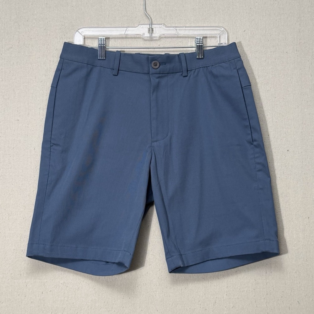 Vince Slater Athletic Fit Shorts Mens 32 Blue Stretch Casual Golf
